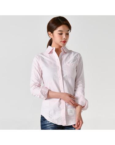 톰브라운 라운드칼라 옥스포드 여성 셔츠 핑크 FLL019K 10259 680