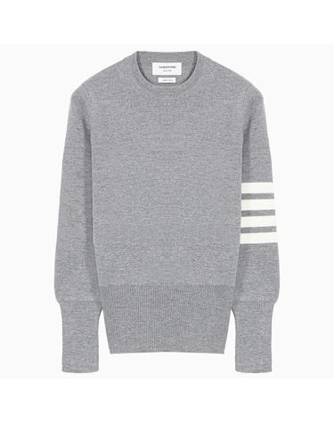 26SS 톰브라운 사선 완장 밀라노 스티치 메리노 울 그레이 여성 니트 FKA239A 00014 055