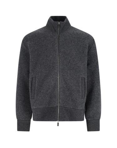 THOM BROWNE 톰브라운 울 플리스 퍼널 넥 집업 재킷 MJT526A J0100 015