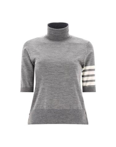 THOM BROWNE 톰브라운 파인 메리노 4바 릴랙스드 숏 슬리브 터틀넥 FKA434A Y1014 055