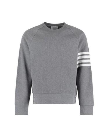 THOM BROWNE 톰브라운 4바 스트라이프 와플 래글런 맨투맨 MJT205A 06452 035