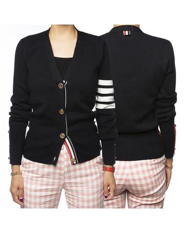 톰브라운 26FW 밀라노 스티치 메리노 울 가디건 네이비 FKC207A 00014 415