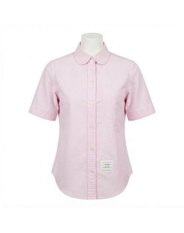 톰브라운 26FW 옥스포드 라운드 칼라 반팔 셔츠 FLL206A F0313 680