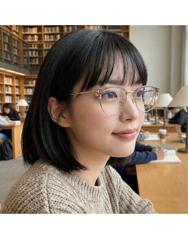 톰포드 블루라이트차단 안경테 TF6002KB 045 하금테 투명 브라운 금테 가벼운 아시안핏 스퀘어 명품