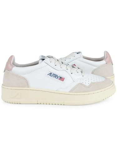 23 FW 오트리 여성 메달리스트 레더 스웨이드 로우탑핑크탭 AULW LS37