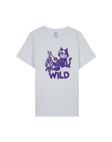 와일드 동키SS26 공용 와일드 펠릭스 티셔츠 T WILD FELIX SW LIGHT BLUE