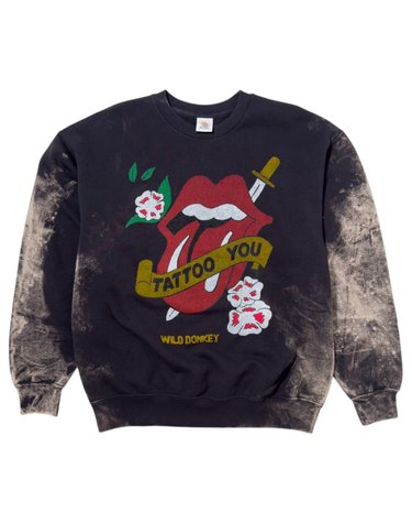 26FW 와일드동키 롤링 스톤스 콜라보 맨투맨 ROLLINGSTONES CREWNECK FG01 709