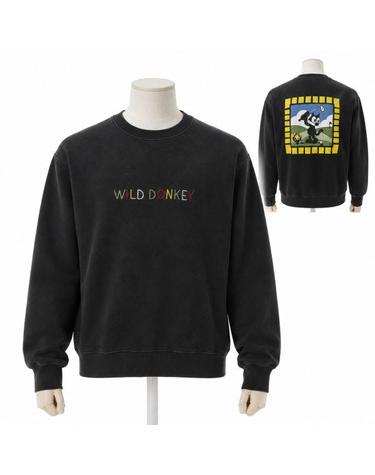 와일드동키 26FW FELIX S윙 SET IN CREWNECK SUNFADEDBLACK 펠릭스 스윙 셋인 크루넥 맨투맨