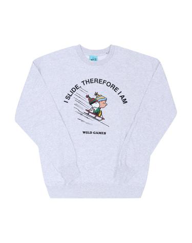 와일드동키 맨투맨 FGSLIDE HEATHER GREY 피너츠 슬라이드 윈터 게임 남성맨투맨