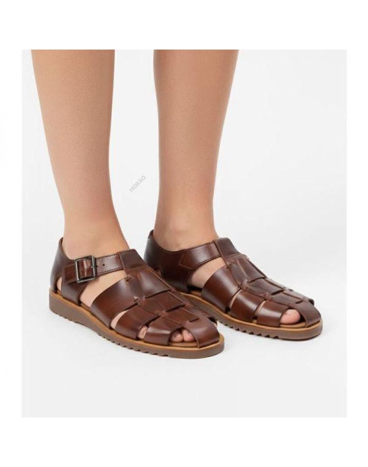 PARABOOT 파라부트 26 Pacific Vegetal Marron 1233 17 퍼시픽 버클 글래디에이터 샌들 F5Z9XX01093