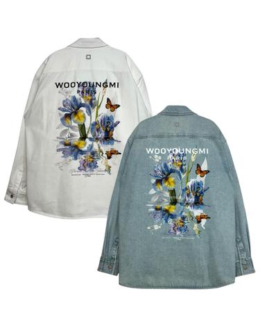 26SS 우영미 플라워 백로고 데님 셔츠 W261SH26882L
