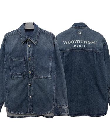 논현 더팩토리25FW 우영미 백로고 프린트 데님 셔츠 블루 W253SH27 988L