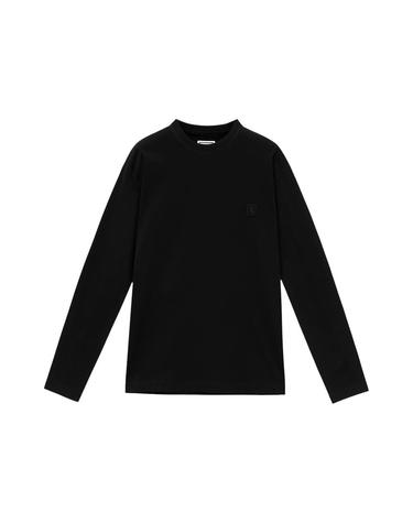 우영미 백로고 롱슬리브 티셔츠 블랙 25FW