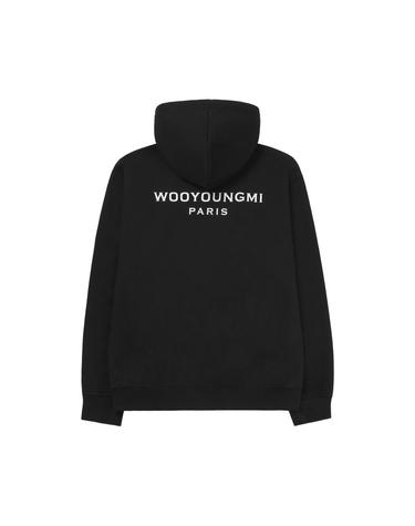 우영미 백로고 후드 집업 블랙 25FW