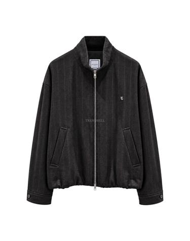 우영미 그레이 하이넥 밴딩 자켓 W263JP11901G