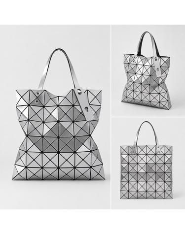Bao Bao Issey Miyake Bao Bao Issey Miyake 바오 바오 이세이 미야케 루센트 토트백 6X6 화이트베이지실버 AG053 AG053 AG053