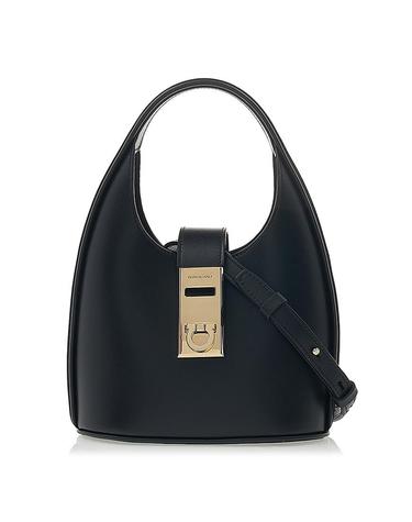 페라가모여성 간치니 소프트 미니 토트백 21 3978 NERO CALF 0764454