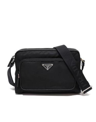 PRADA 프라다 26 미디엄 리나일론 및 사피아노 가죽 숄더 백 2VH190 VOOO 2DMH F0002