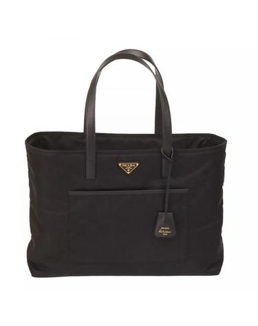 PRADA 프라다 26 라지 리나일론 및 사피아노 가죽 토트백 1BG527 R064 F0002