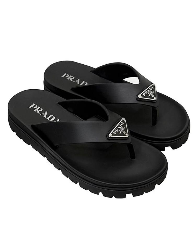 PRADA 논현 더팩토리26FW 프라다 삼각 로고 러버 스트랩 샌들 2Y3130 3LKK F0002 F60PXX10263