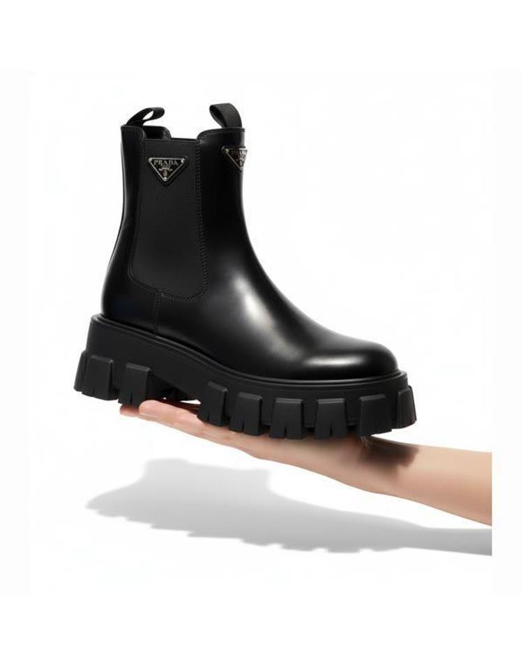 PRADA 프라다 26FW 모놀리스 브러쉬드 가죽 첼시 부츠 1T256N G055 B4L F0002 F60PXX10279