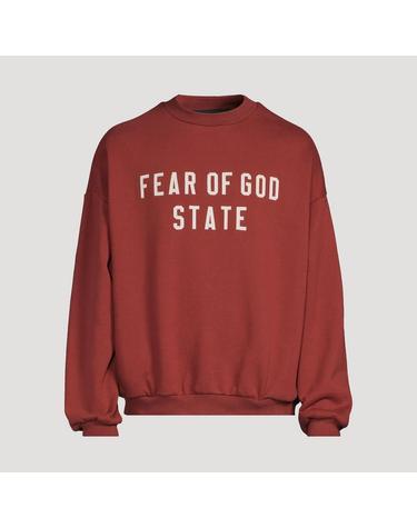 Fear Of God Essentials 피어오브갓 에센셜 헤비 플리스 크루넥 스웻셔츠 Crimson 192BT246236F