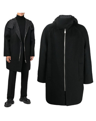 22FW 지방시 4G 로고 후드 코트 BMC06F13QV 002