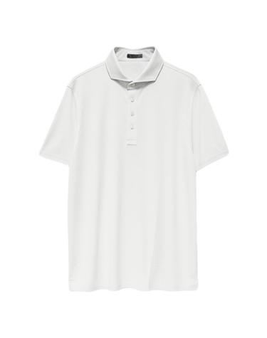 25SS 백 로고 패치 폴로 티셔츠 화이트 G4MC0K300 SNO