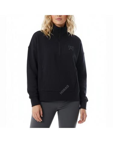 지포어 FCK GOLF FRENCH TERRY QRT ZIP BOXY PULLOVER GLM000029ONYX 여성 골프 프렌치 테리 쿼터 집 박시 풀오버