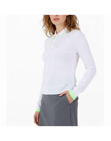 지포어 COTTONBLEND RIBBED SWEATER POLO G4LF23S801SNO 여성 코튼 블랜드 골지 스웨터 폴로