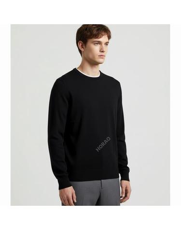 지포어 MERINO WOOLBLEND CREWNECK SWEATER GMS000002ONYX 남성 메리노 울 블랜드 크루넥 스웨터