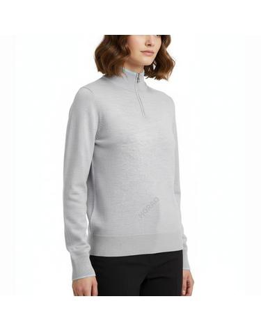 지포어 CONTRAST TIPPING MERINO WOOL QRT ZIP SWEATER GLS000008HGR 여성 콘트라스트 티핑 메리노 울 쿼터 짚 스웨터