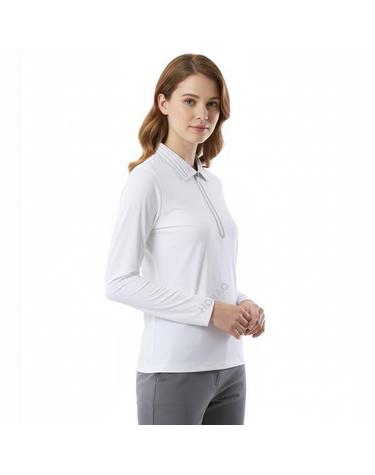 지포어 SILKY TECH NYLON QUARTER ZIP POLO GLP000001SNO 여성 실키 테크 나일론 쿼터 짚 폴로