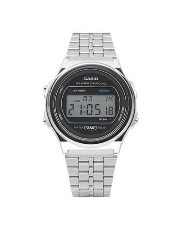 카시오남녀공용 Digital Square 메탈 손목 시계A171WE 1ADF
