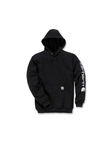칼하트 미드웨이트 로고 후드 블랙 K288001