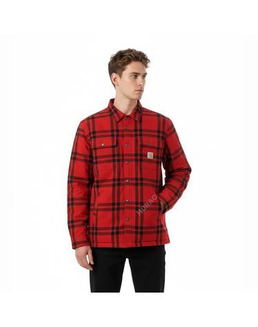 칼하트 Relaxed Fit Flannel SherpaLined Shirt Jac 106354R99 릴랙스 핏 플란넬 셰르파 라인드 셔츠 자켓