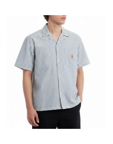 칼하트 윔 26 SS LEAVEL SHIRT I036203 3K5XX 리벨 스트라이프 반팔 셔츠