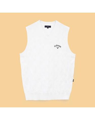 25FW 캘러웨이 니트 베스트 C252191001030 WHITE DOM