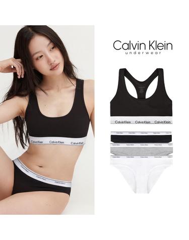 캘빈클라인 여성 스포츠 브라 팬티 3장 블랙 세트 속옷 F3785QP3276O