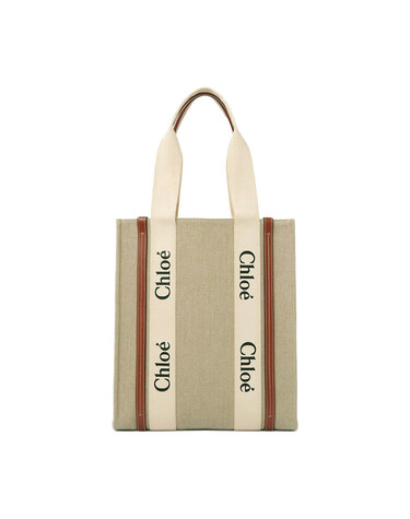 [명품] 끌로에 25FW 우디 로고 토트백 세피아 브라운 CHC24SS366I26 27S