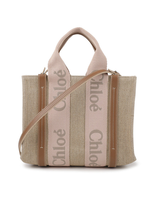 끌로에 [명품] 끌로에 리넨 우디 스몰 토트백 CHC23AS397L17 26Y 밝은 그레이 착용컷