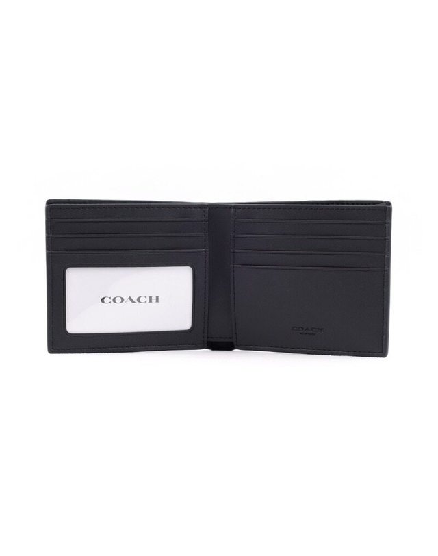 코치 [명품] 코치 반지갑 슬림 ID 빌폴드 남자 명품 가죽 지갑 CY394QBMI5 BLACK 착용컷