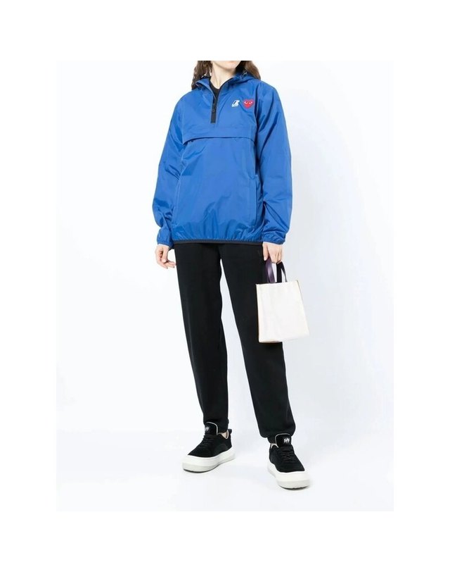 꼼데가르송 [명품] 꼼데가르송 X 까웨 아노락 자켓 AZ J502 051 2 블루 착용컷