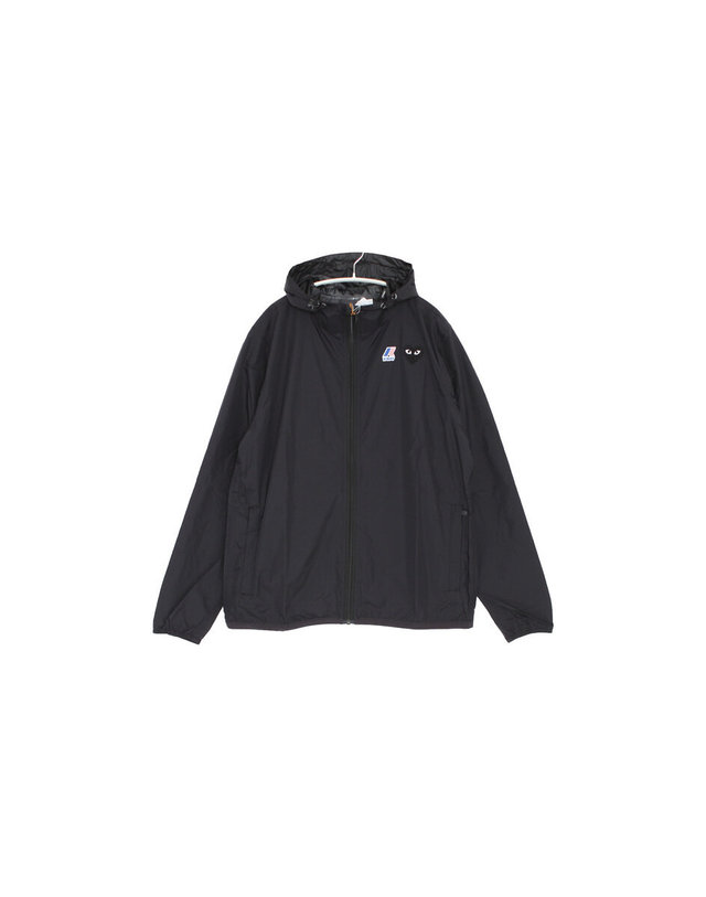 꼼데가르송 [명품] 꼼데가르송 26FW K WAY 까웨 레드 하트로고 후드 집업 공용 자켓 AZ J507 051 1 카키 착용컷