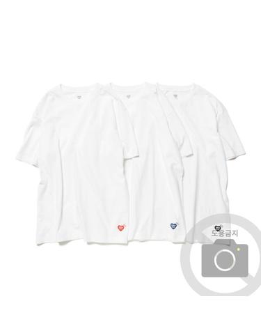 휴먼메이드 반팔티 남녀공용 Human Made T-Shirts White (3 Pack) WT XL HM27CS001WH4