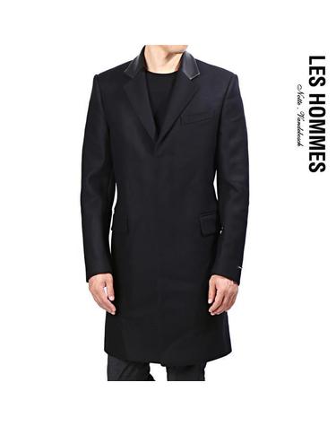 레스옴므 LHB100A LB100A 9000 레더 카라 싱글 클래식 코트