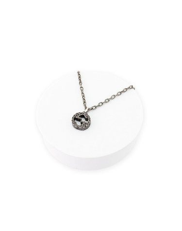 [명품] 구찌 인터로킹 인그레이빙 G 팬던트 실버 목걸이 455307 J8400 0811