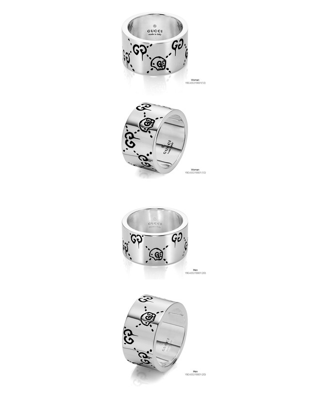 구찌 [명품] YBC455319001 공용 반지 밝은 그레이 착용컷