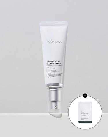 바바코 올인원 물광 선크림 50ml(+판테베리어크림 샤쉐 증정)