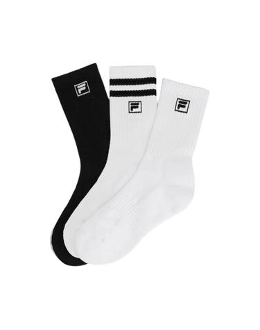 휠라 공용 데일리 골지 에센셜 중목 양말 3pack FS261SC01X006-192